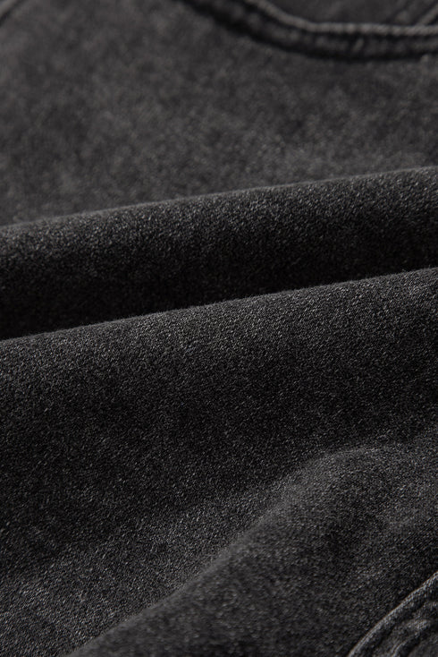 Raw Hem High Waist Denim Shorts